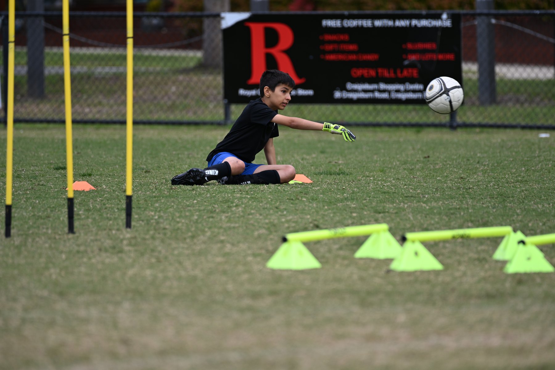 Training drill, ball mid-air